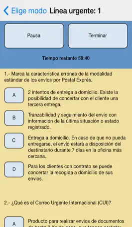 Game screenshot TestOpos Correos hack