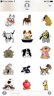 dog stickers animated emoji emoticons for imessage iphone screenshot 2