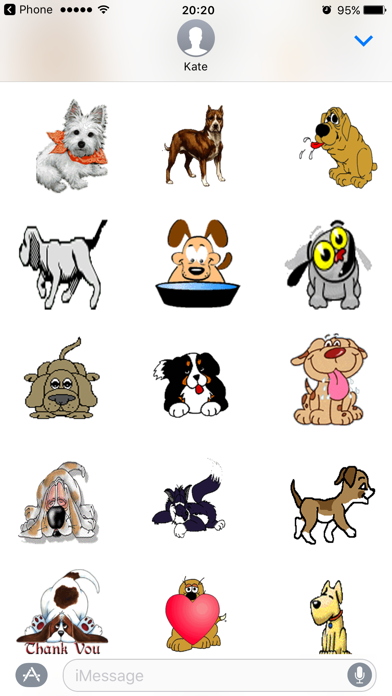 Screenshot #2 pour Dog Stickers Animated Emoji Emoticons for iMessage