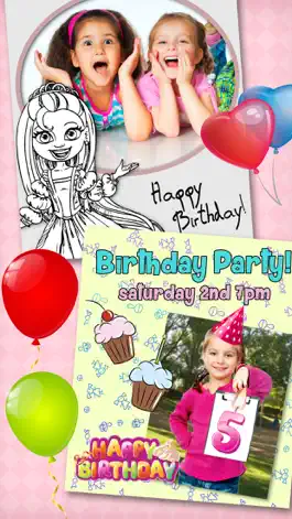 Game screenshot День рождения партии приглашение для девочек - Pro hack