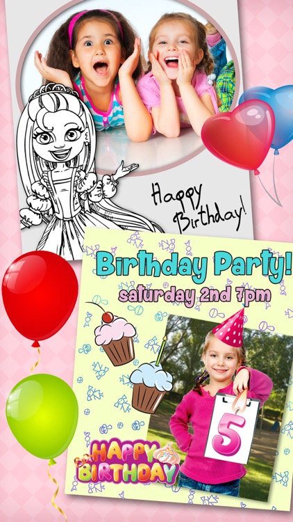 Birthday parties’ invitation for girls - Pro