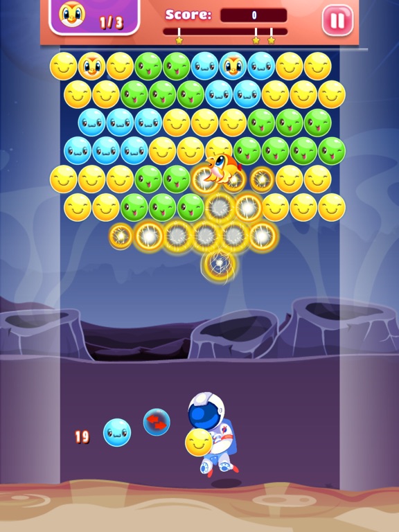 Spaceman Bubble Float - PRO - инопланетный поп-шутер для iPad