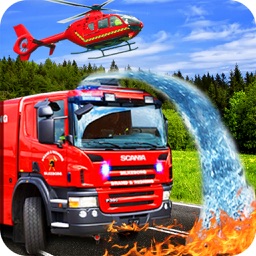 911 camion d'ambulance d'urgence et camion d'incen