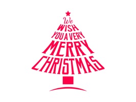 Merry Christmas Wish Typography Stickers