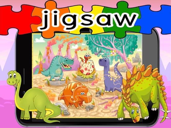 Dino Puzzle Game For Kid Free Jigsaw For Preschool iPad screenshot