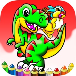 Dinosaurs Animal and Easter Eggs Coloring Pages