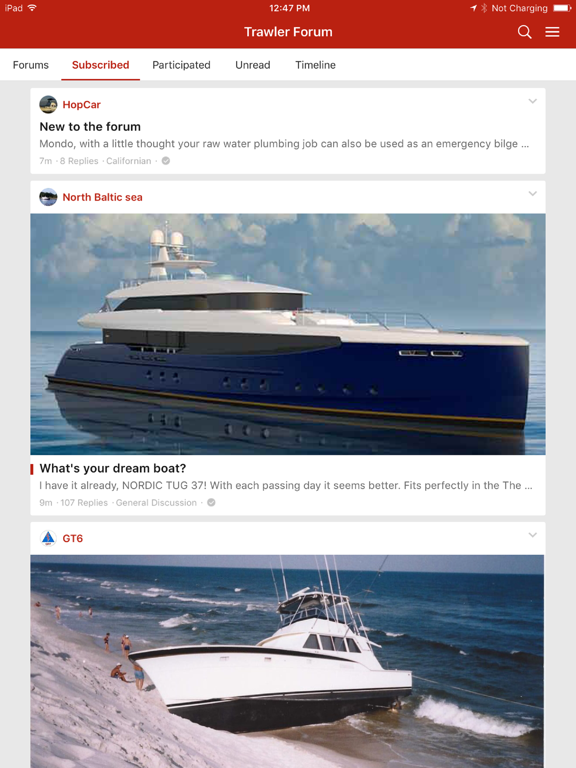 Screenshot #4 pour Trawler Boating Forums