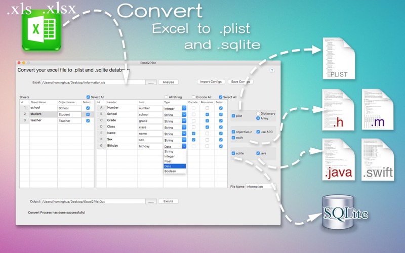 Screenshot #1 pour Eplist - convert data to plist