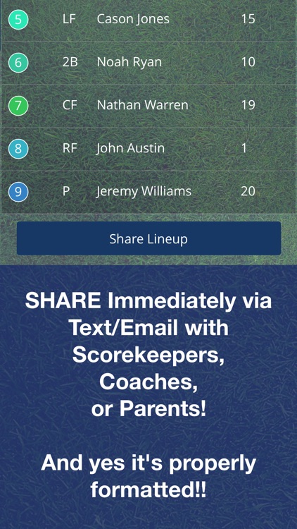 Lineup Creator - Youth Baseball Softball Lineup