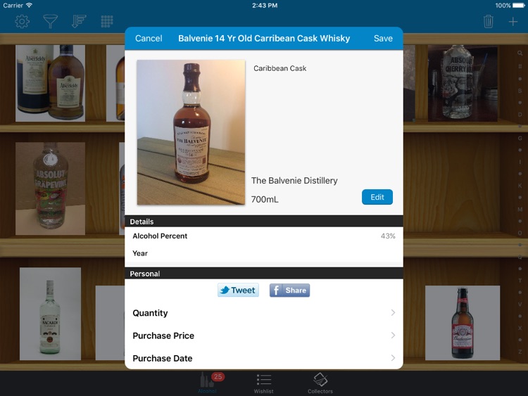 Alcohol, Beer, and Liquor Collectors for iPad