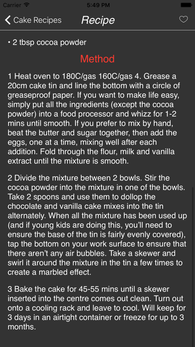 Best Cake recipes iPhone screenshot 4 - Food & Drink app