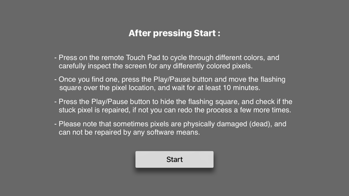 Screenshot #1 pour Pixel Check - TV Pixels Check and Repair