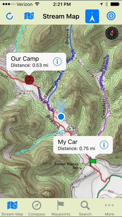 Stream Map USA - Mountain South