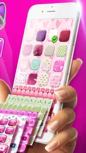 Cute Keyboard Design - Glitter Skins, Font & Emoji screenshot #2 for iPhone