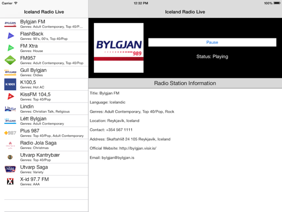 Screenshot #4 pour Iceland Radio Live Player (Icelandic, Ísland)