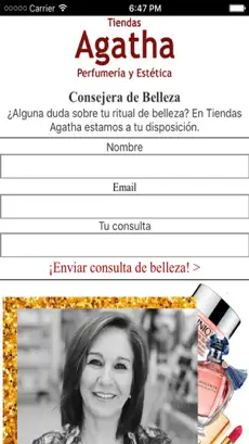 Captura de Pantalla 1 Tiendas Agatha - Perfumería y Estética iphone