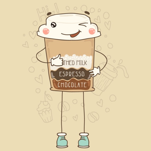 Cute Coffee Cup Stickers icon