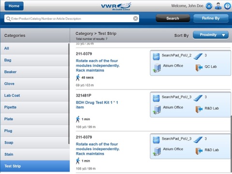 VWR SearchPad screenshot 2