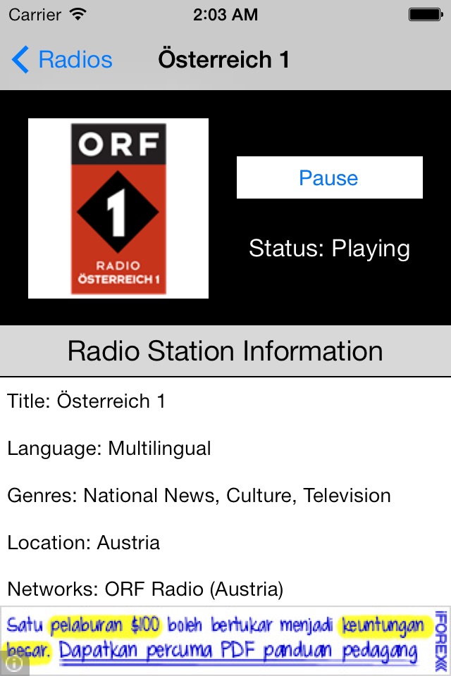 Austria Radio Live Player (Radio Österreich) screenshot 4