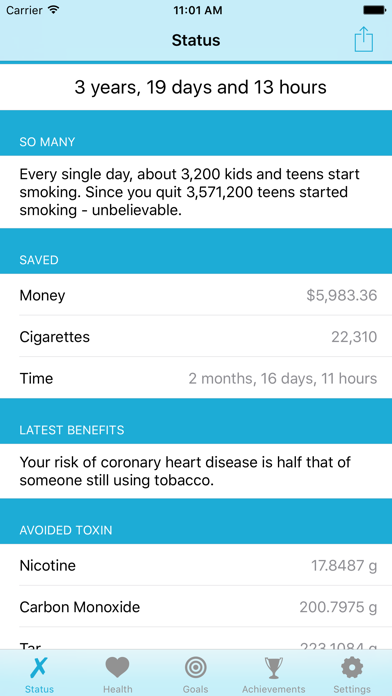 Screenshot #1 pour Quit It - stop smoking today