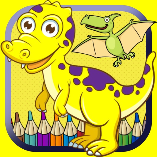 Toddler Dinosaur Coloring Book fun crayons for kid Icon