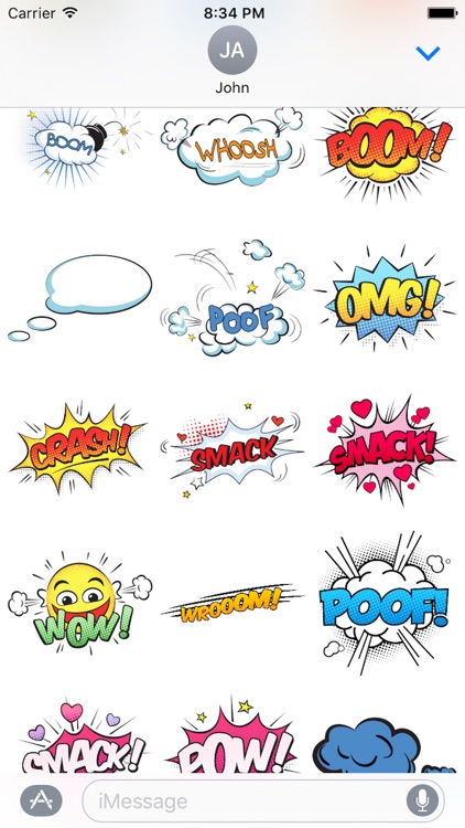Comic Talk Sticker Pack 02