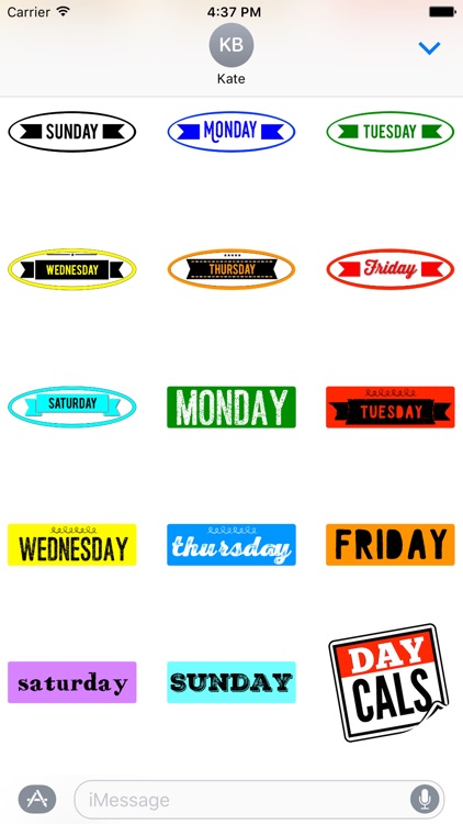 DayCals: Days & Months Calendar Stickers screenshot-3