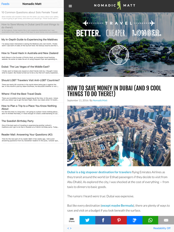 Frugal Travel iPad screenshot 4 - Travel app