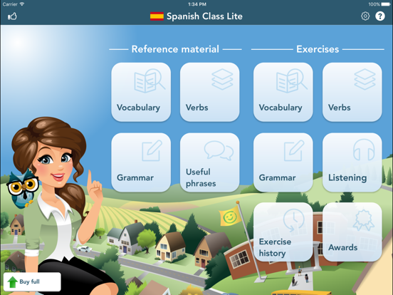 Spanish Class Lite iPad screenshot 1 - Education app