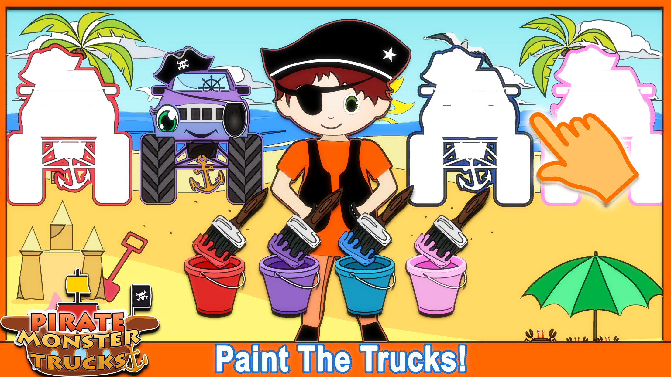 Pirate Preschool Monster Trucks  - Solve puzzles screenshot 3