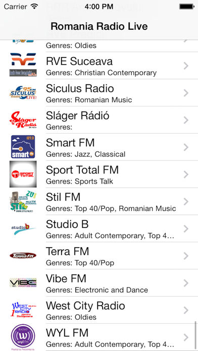 Screenshot #3 pour Romania Radio Live Player (Romanian / român)
