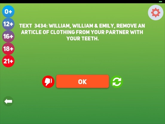 Truth or Dare -game for children 0+ and adults 21+ iPad screenshot