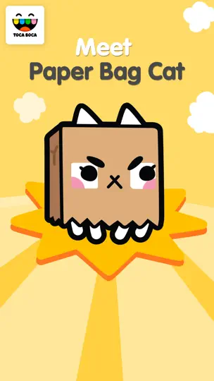 Screenshot von Toca Life Paper Bag Cat auf dem iPhone 2