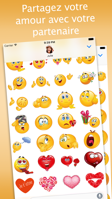 Screenshot #2 pour Des émojis d’amour pour les couples