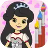 Paint princes in princesses coloring game delete, cancel