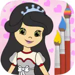 Paint princes in princesses coloring game App Contact