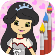 Vernice principi in principesse da colorare gioco
