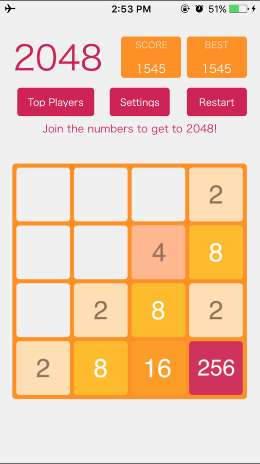 #2. Super 2048 - The Best Number Puzzle Original Game (iOS) Podle: ISMITECH COMPANY LIMITED
