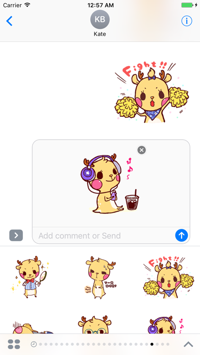 Ohh! Deer stickers - emoji - emoticons screenshot