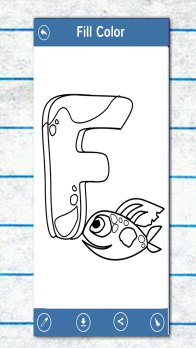 Screenshot #1 pour ABC English Letter Coloring - Language Learning Color Book For Children For A Funful Startup