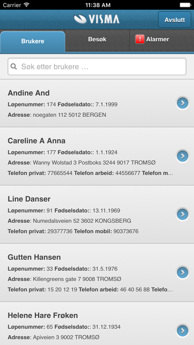 Visma Mobil Omsorg Screenshot