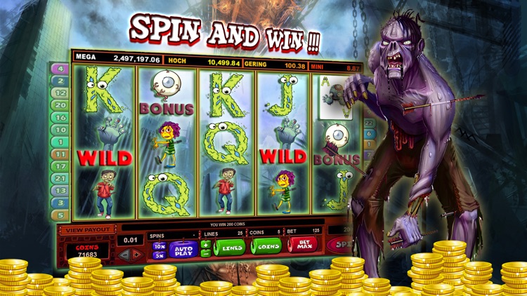 Zombies Slot Frenzy Machines: Undead Scary Casino