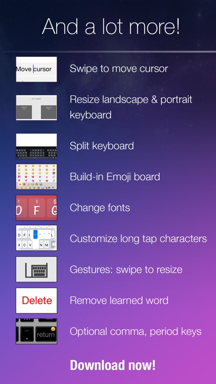 Blink Keyboard-one-hand, fast typing,emojiKeyboard screenshot-4