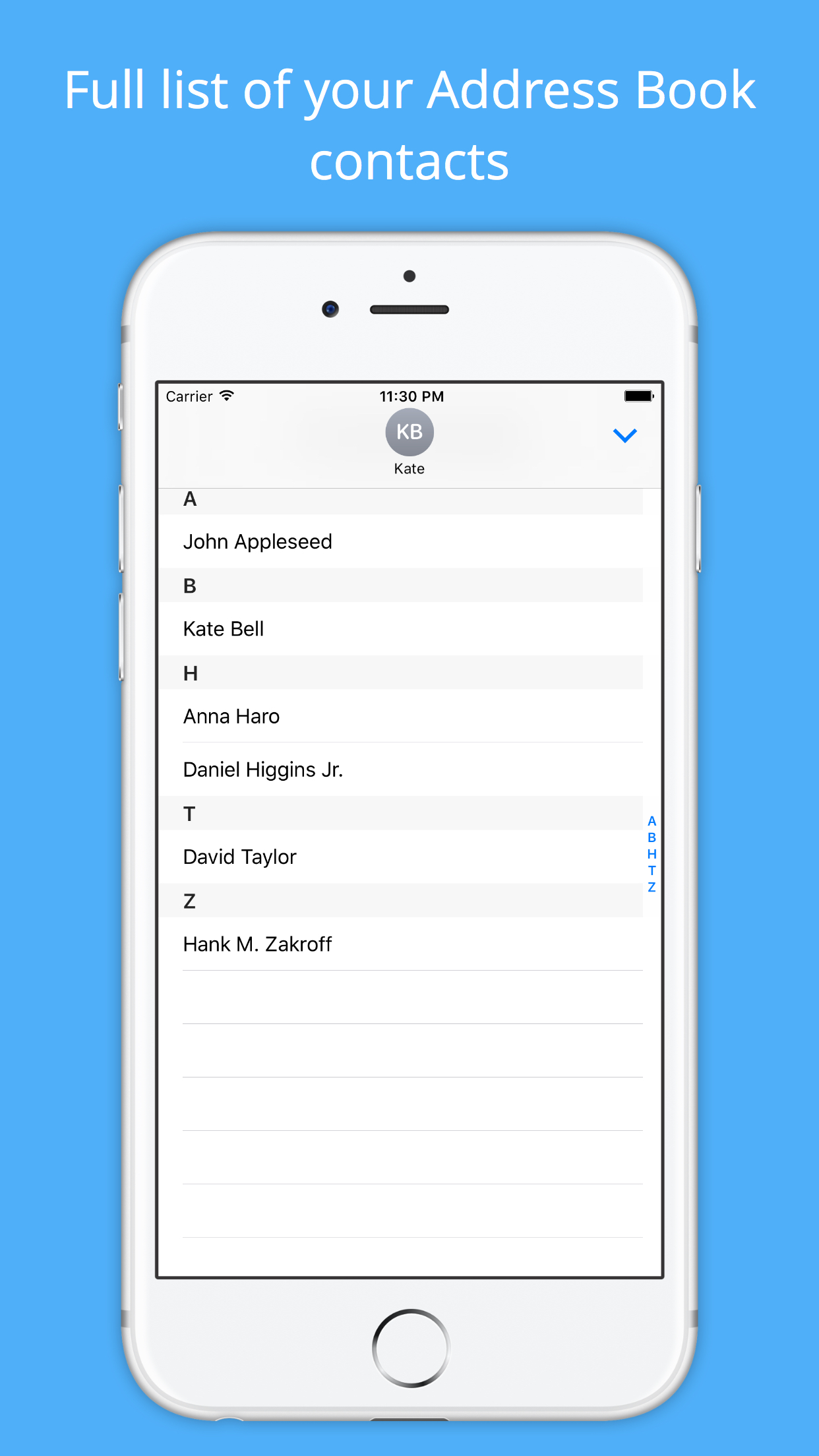 Contacts for iMessage