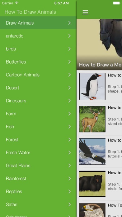 Screenshot #2 pour How To Draw Animals - 100% FREE
