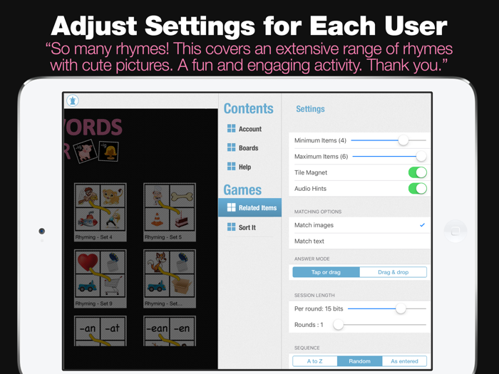 Rhyming Words Center