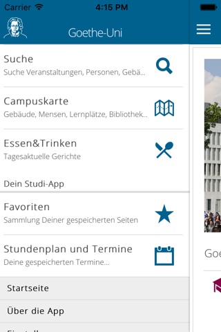 Goethe-Uni screenshot 2