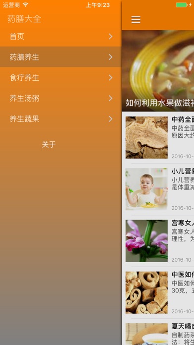 药膳食疗保健菜谱 - 食物养生健康知识 screenshot 2
