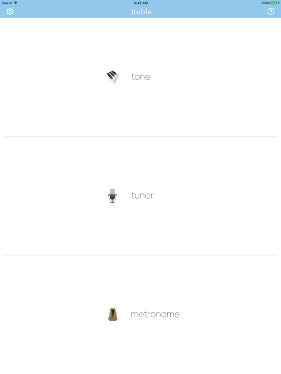 Treble - Tuner, Metronome, Tone Generator in one.