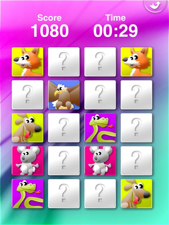 Screenshot #1 for Animals' Matching for Kids - Memory Game